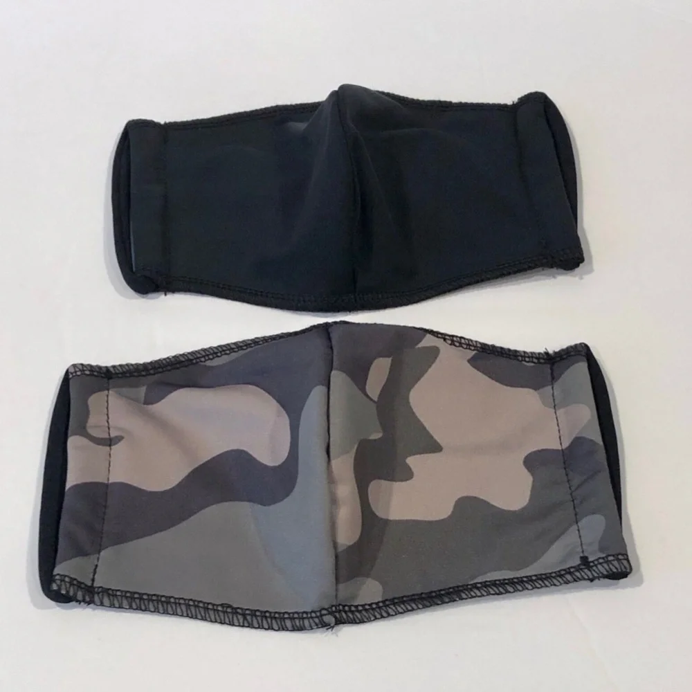(NEW) Onzie Mindful Mask Unisex 2 Pack Face Mask, Solid & Camo